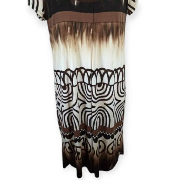SCARLETT BROWN & CREAM DRESS SZ.6 EUC - Picture 3 of 6